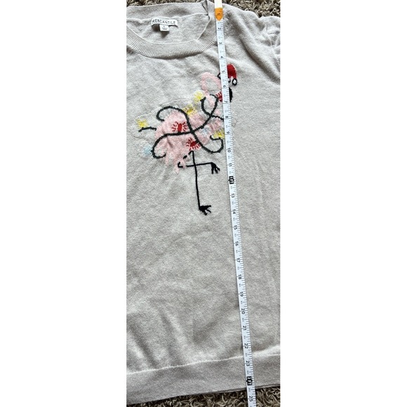 J. Crew Holiday Christmas Flamingo/ Sweater size L K4601 - Picture 4 of 8